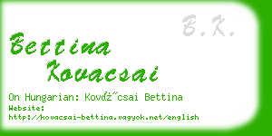 bettina kovacsai business card